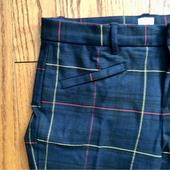 Gap Curvy Signature Skinny Ankle Plaid Navy Blue Pants Women’s Size 6 - Picture 4 of 9
